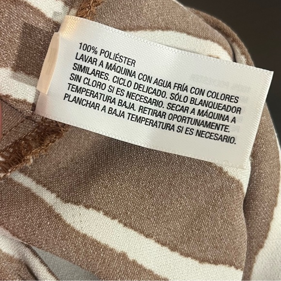 A New Day Womens Midi Dress Brown and White Sleeveless Midi Dress Medium NWT - Picture 8 of 8